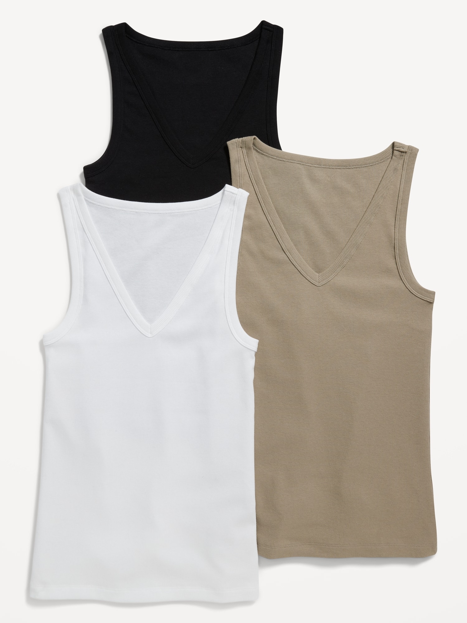 Old Navy Slim-Fit First Layer Rib-Knit Tank Top 3-Pack for Women . 1