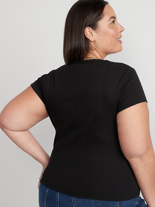 Image number 8 showing, Pointelle-Knit Top