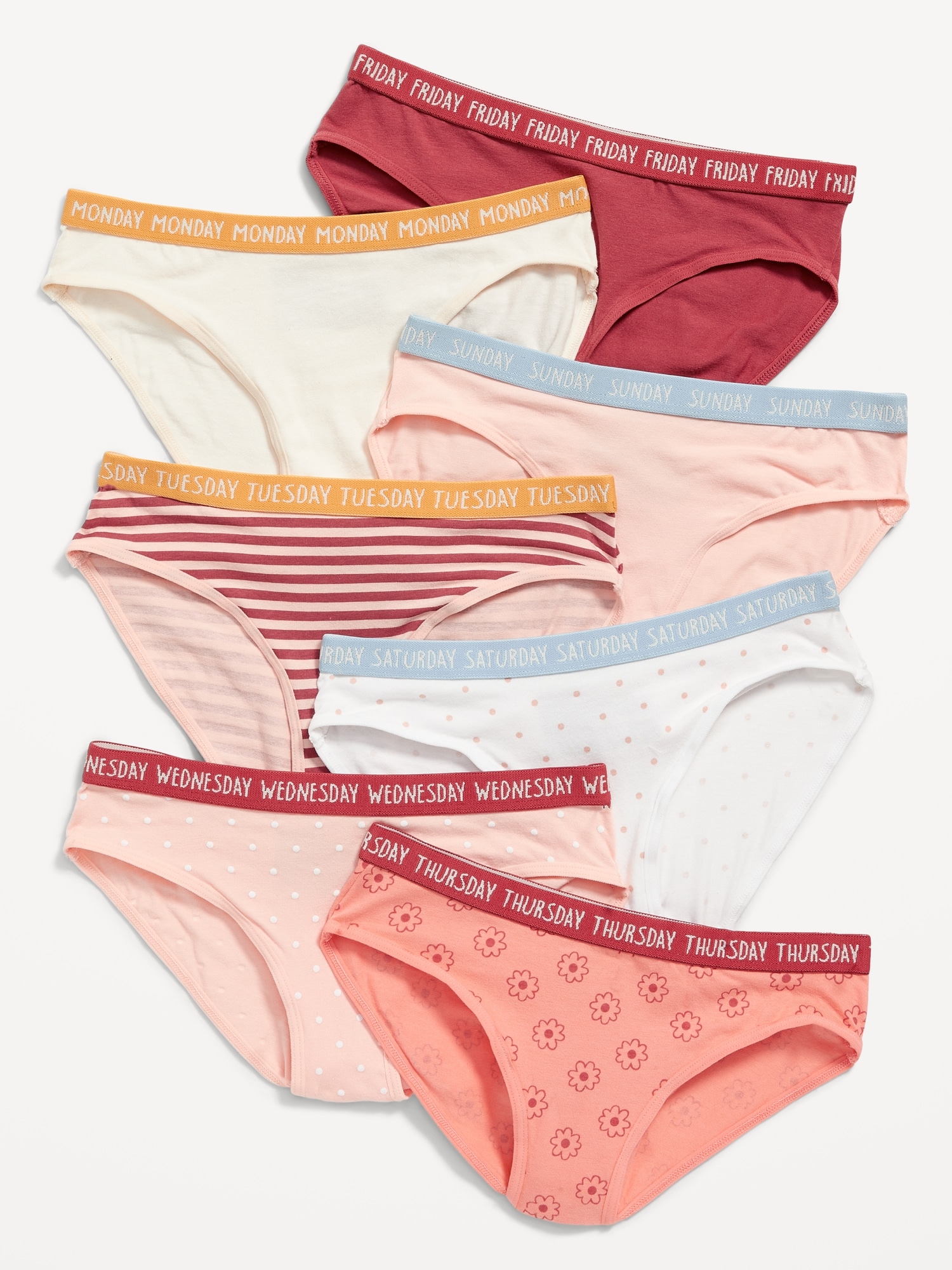 Bikini Underwear Days of the Week 7-Pack for Girls