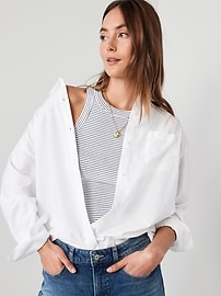 Oversized Button-Down Boyfriend Shirt