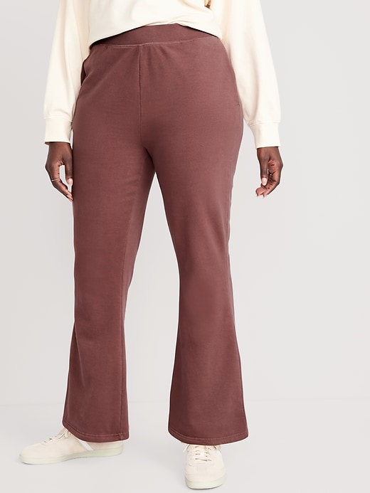 Image number 5 showing, Extra High-Waisted Snuggly Fleece Flare Sweatpants