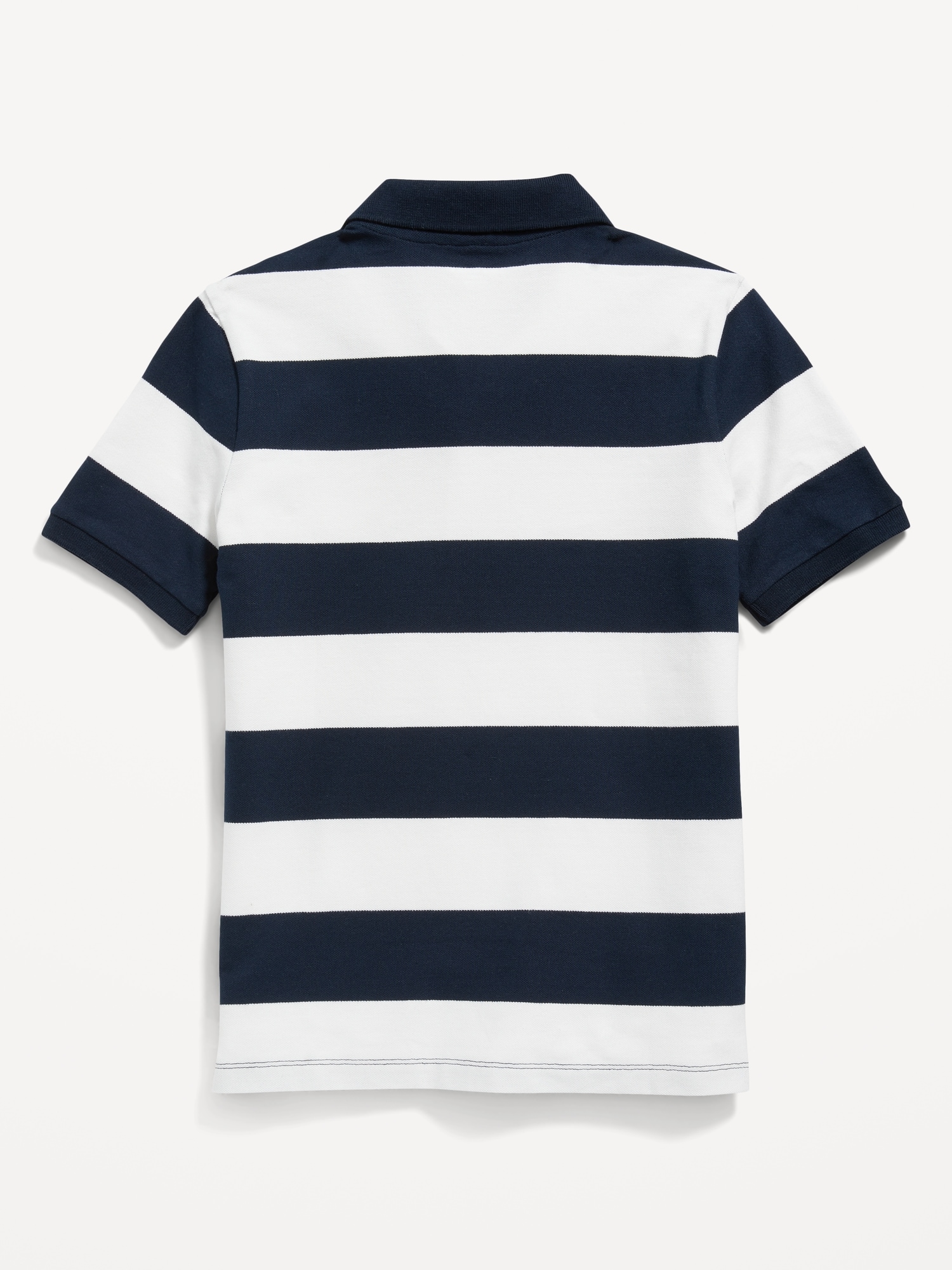 Navy striped shop polo shirt