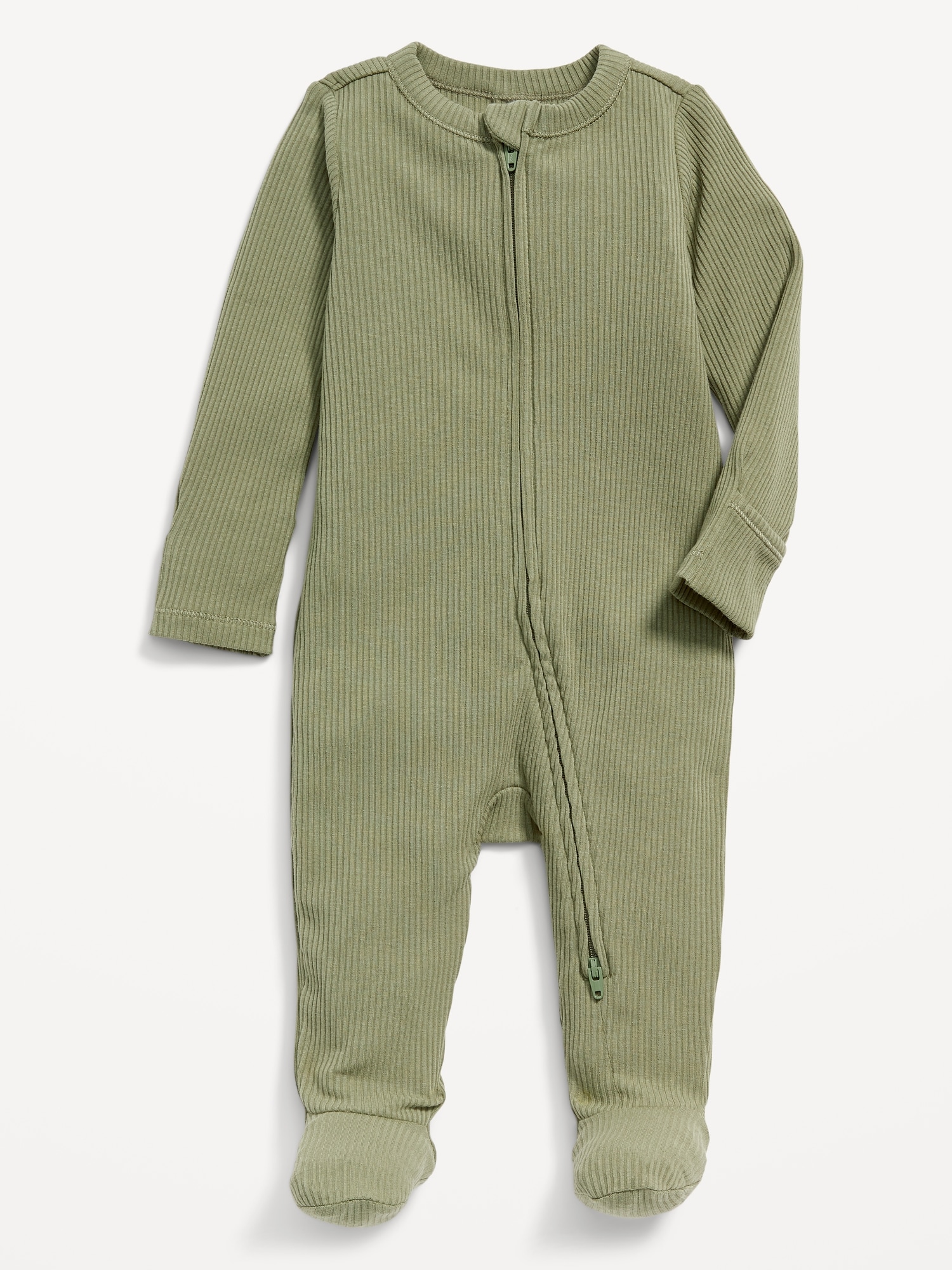 Old Navy Unisex 2-Way-Zip Sleep & Play Footed One-Piece for Baby brown. 1