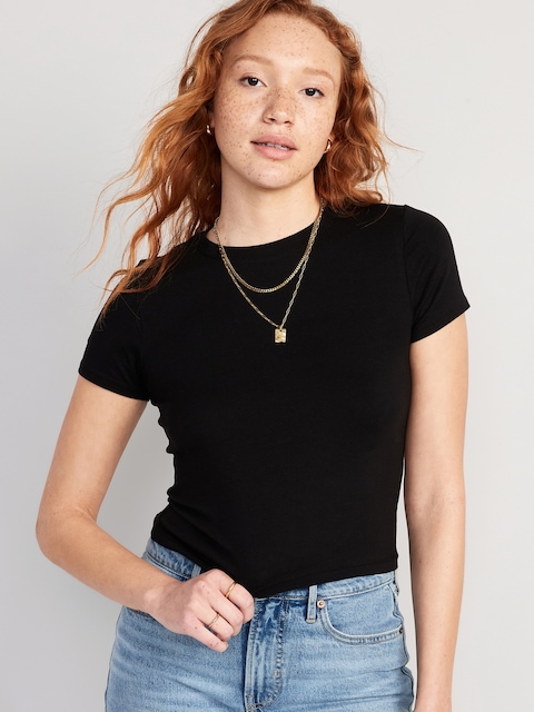 Bestee Crop T-Shirt - Black Jack