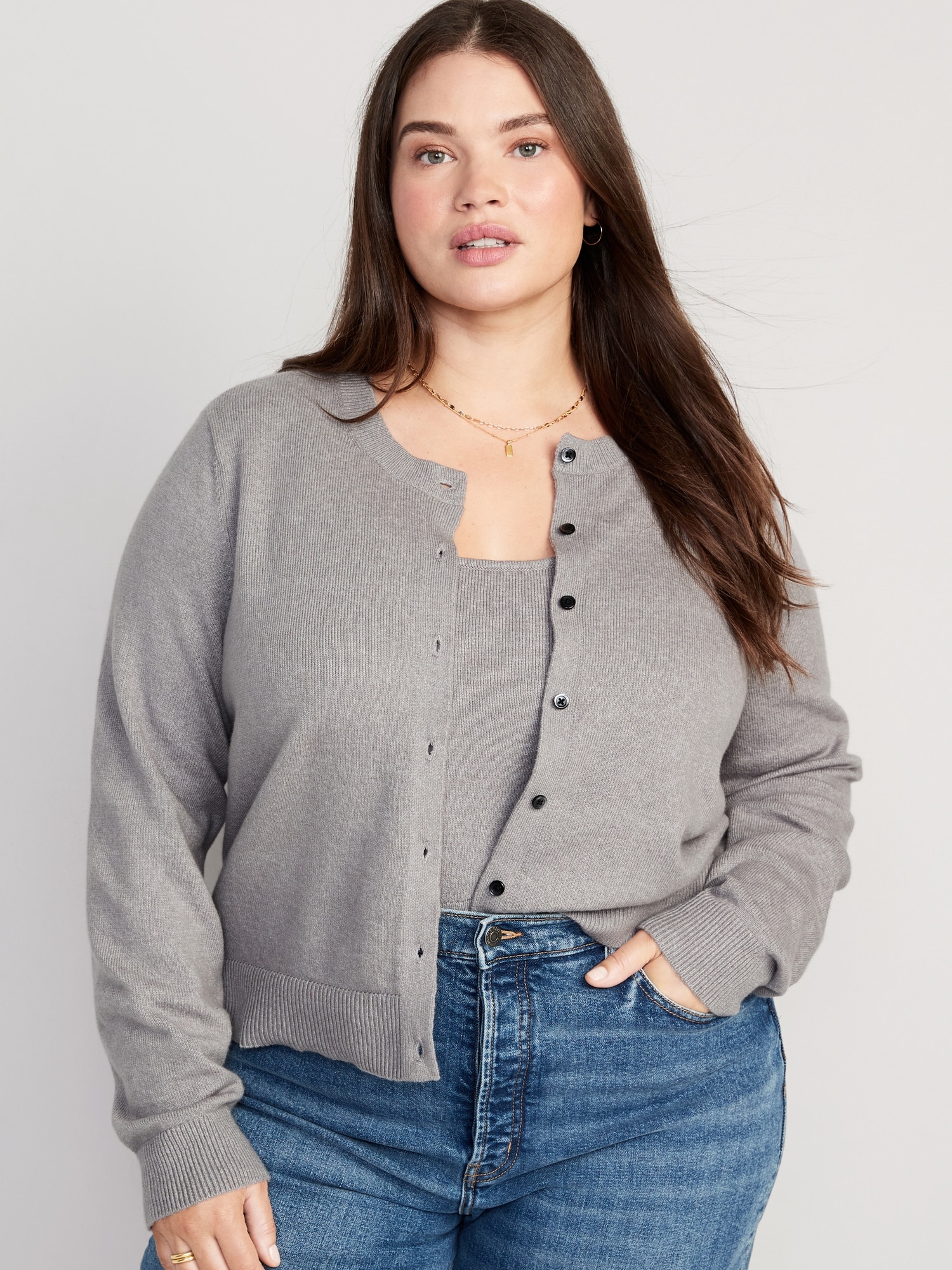 Plus size hot sale cropped cardigan