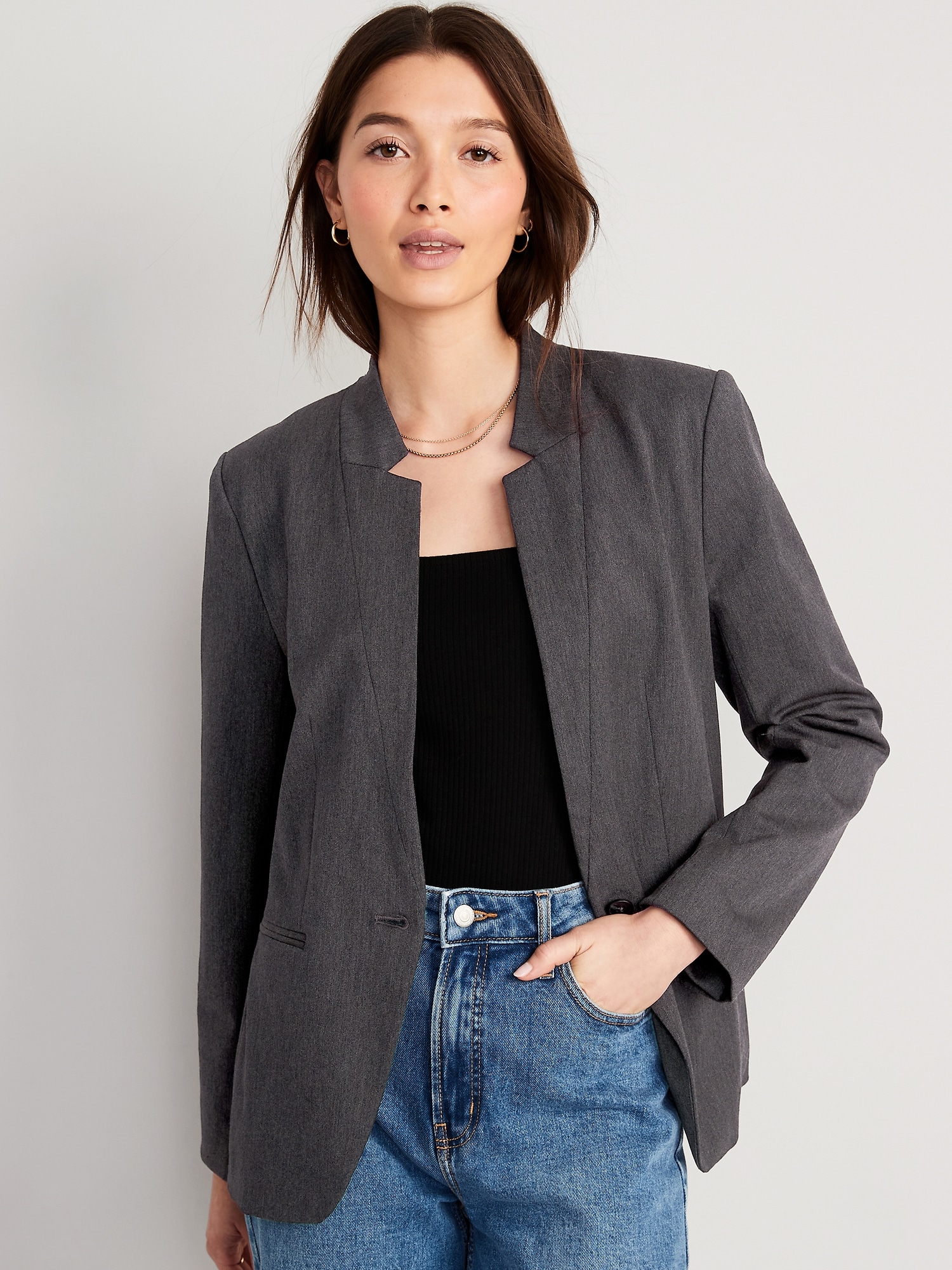 Old Navy Pixie Blazer gray. 1