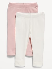 L'image numéro 1 présente Legging en tricot côtelé en U unisexe pour Bébé (paquet de 2)
