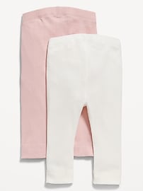 L'image numéro 2 présente Legging en tricot côtelé en U unisexe pour Bébé (paquet de 2)
