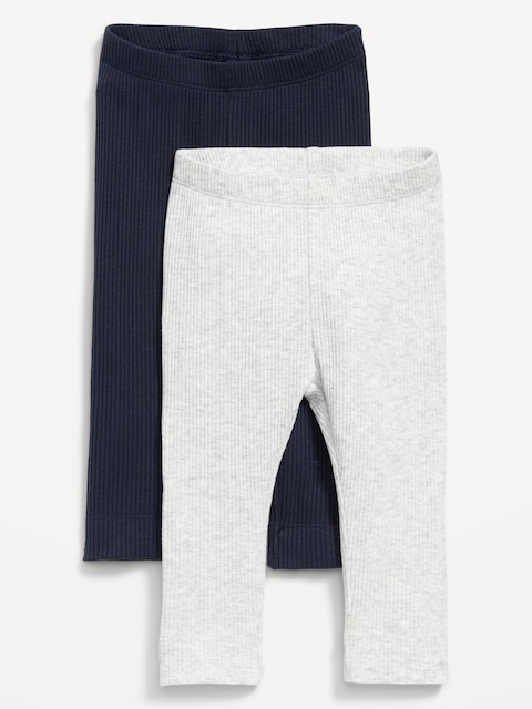 2-Pack Unisex Rib-Knit Leggings for Baby