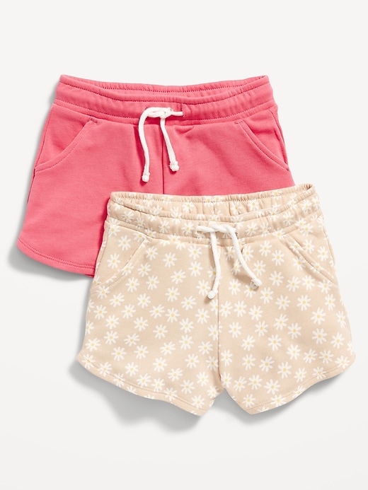 Image number 1 showing, 2-Pack French Terry Pull-On Shorts for Toddler Girls