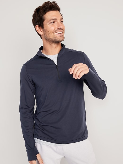 View large product image 1 of 1. 4-Way-Stretch Performance Half Zip Top