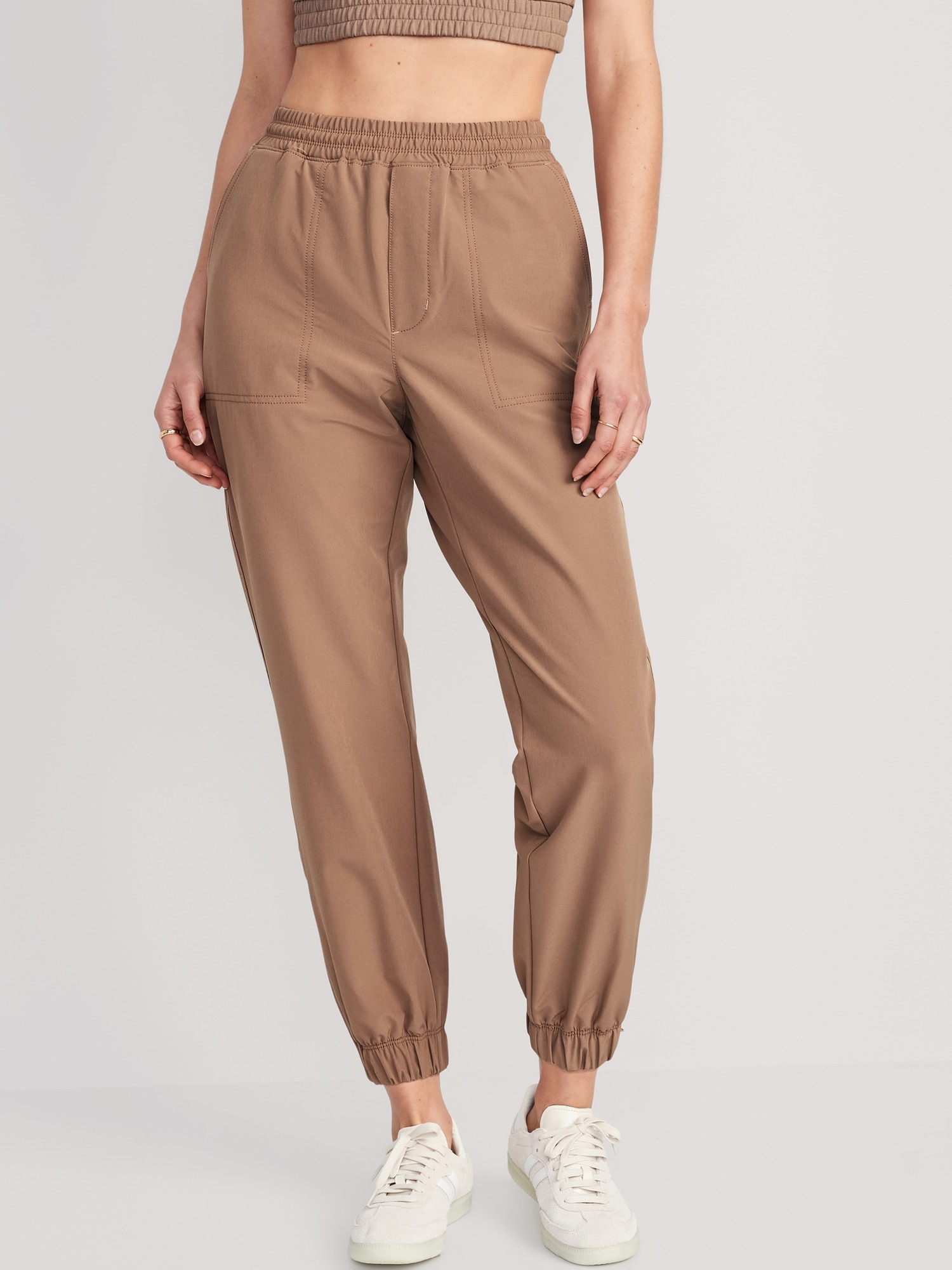 High-Waisted All-Seasons StretchTech Water-Repellent Jogger Pants