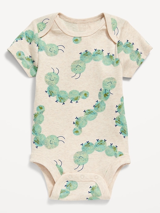 View large product image 1 of 2. Unisex Short-Sleeve Bodysuit for Baby