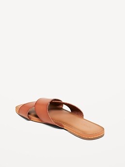 Faux-Leather Cross-Strap Sandals | Old Navy