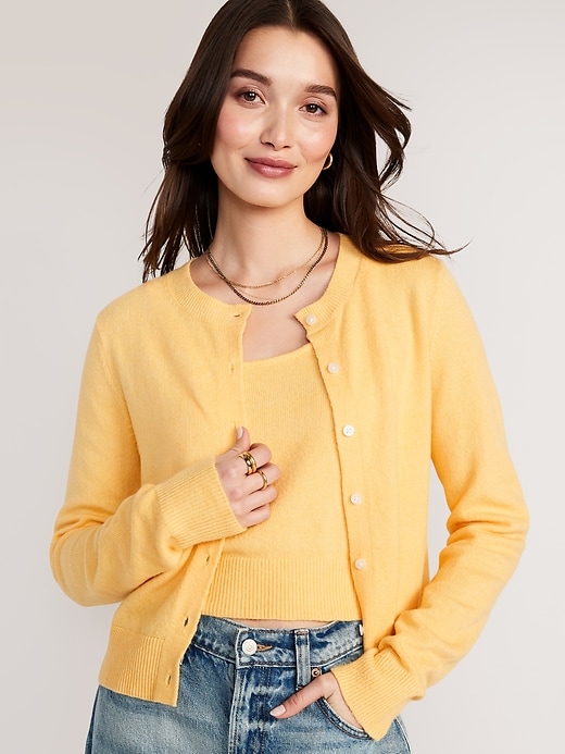 Image number 1 showing, Cropped Cozy-Knit Cardigan