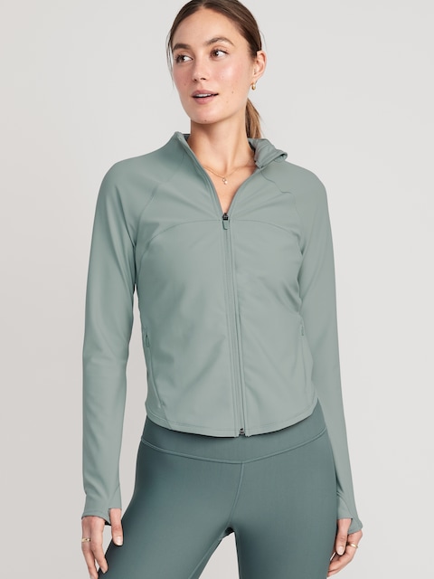 PowerSoft Crop Full Zip - Rainy Season