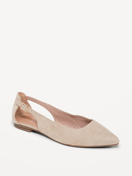 Faux Suede Slingback Flats Old Navy