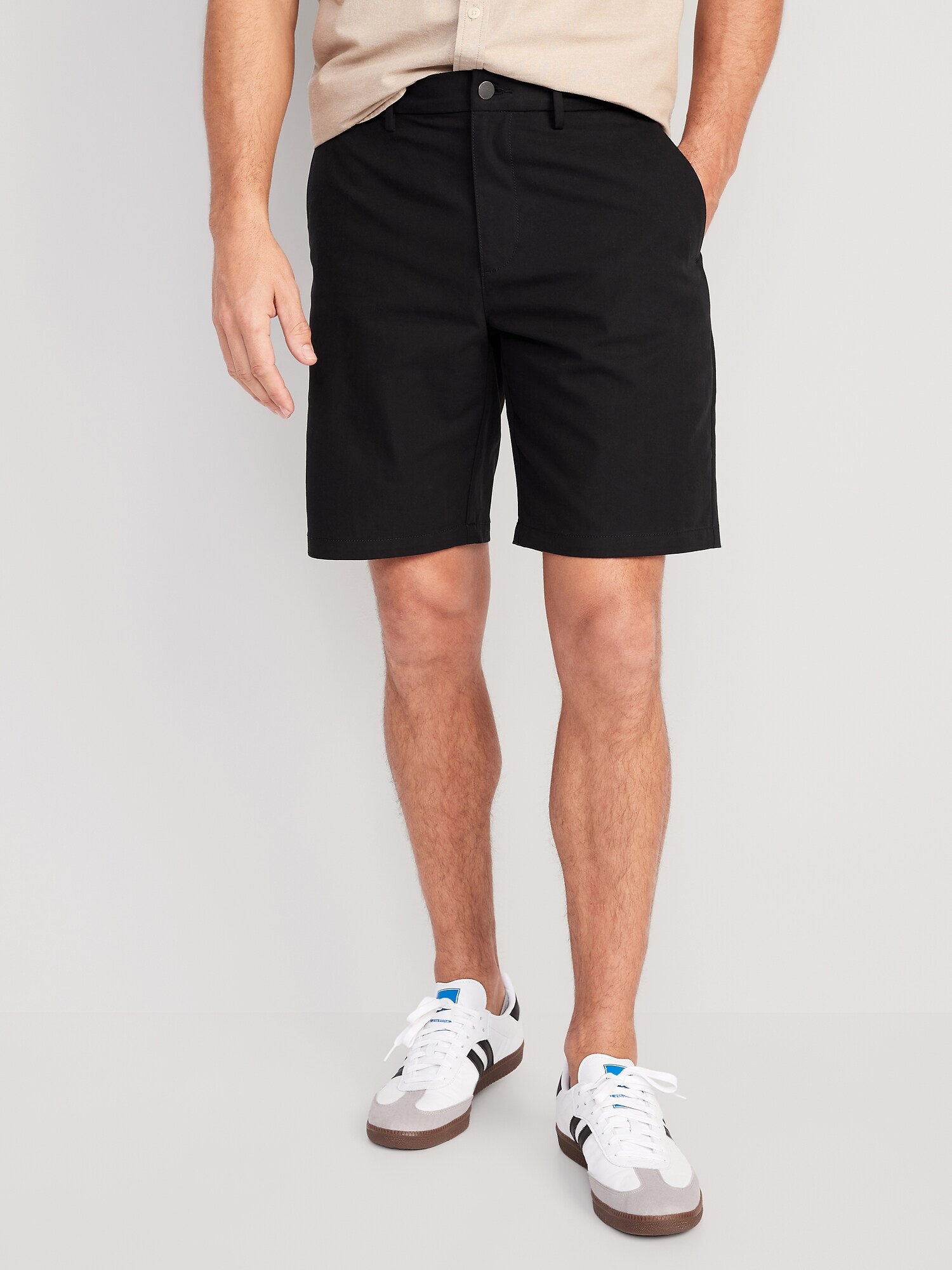 Old Navy Slim Ultimate Tech Chino Shorts for Men -- 9-inch inseam black. 1