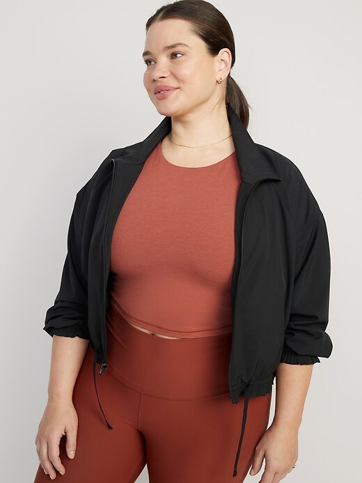 Image number 7 showing, StretchTech Packable Ruffle-Trim Jacket