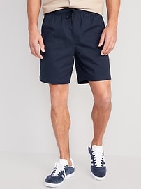 Image number 1 showing, Pull-On Twill Jogger Shorts -- 7-inch inseam