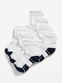 Image number 1 showing, Go-Dry Quarter Crew Socks 7-Pack for Boys