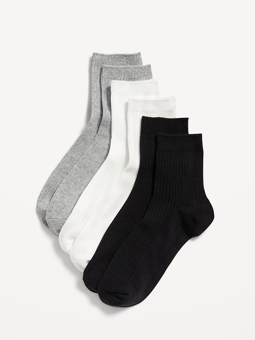 View large product image 1 of 1. Quarter Crew Socks 3-Pack for Women