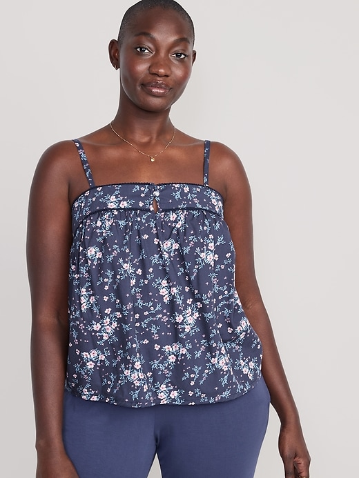 Image number 5 showing, Floral Smocked Pajama Cami Swing Top