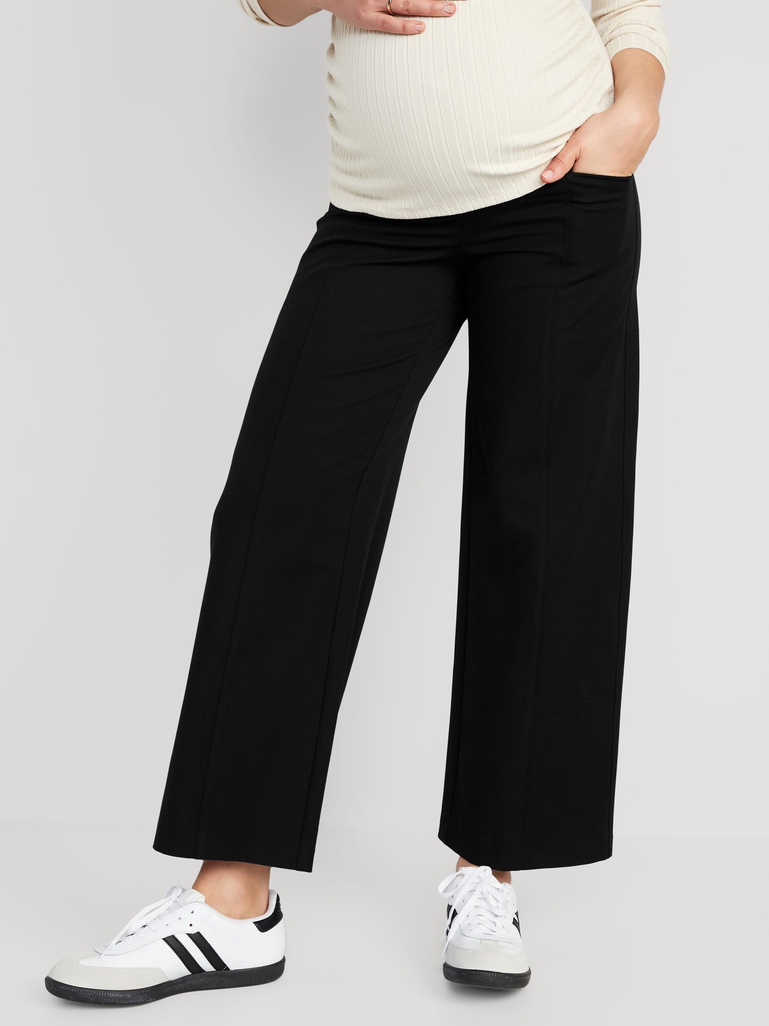 Maternity Full-Panel Pixie Wide-Leg Pants