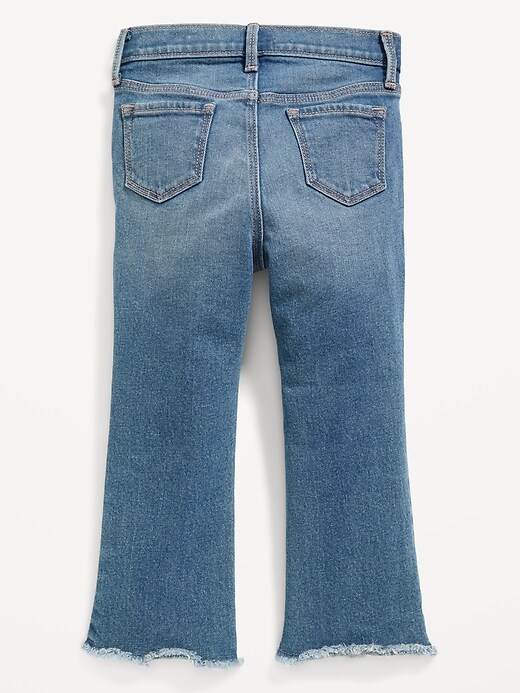 HighWaisted Ripped FrayedHem Flare Jeans for Toddler Girls Old Navy