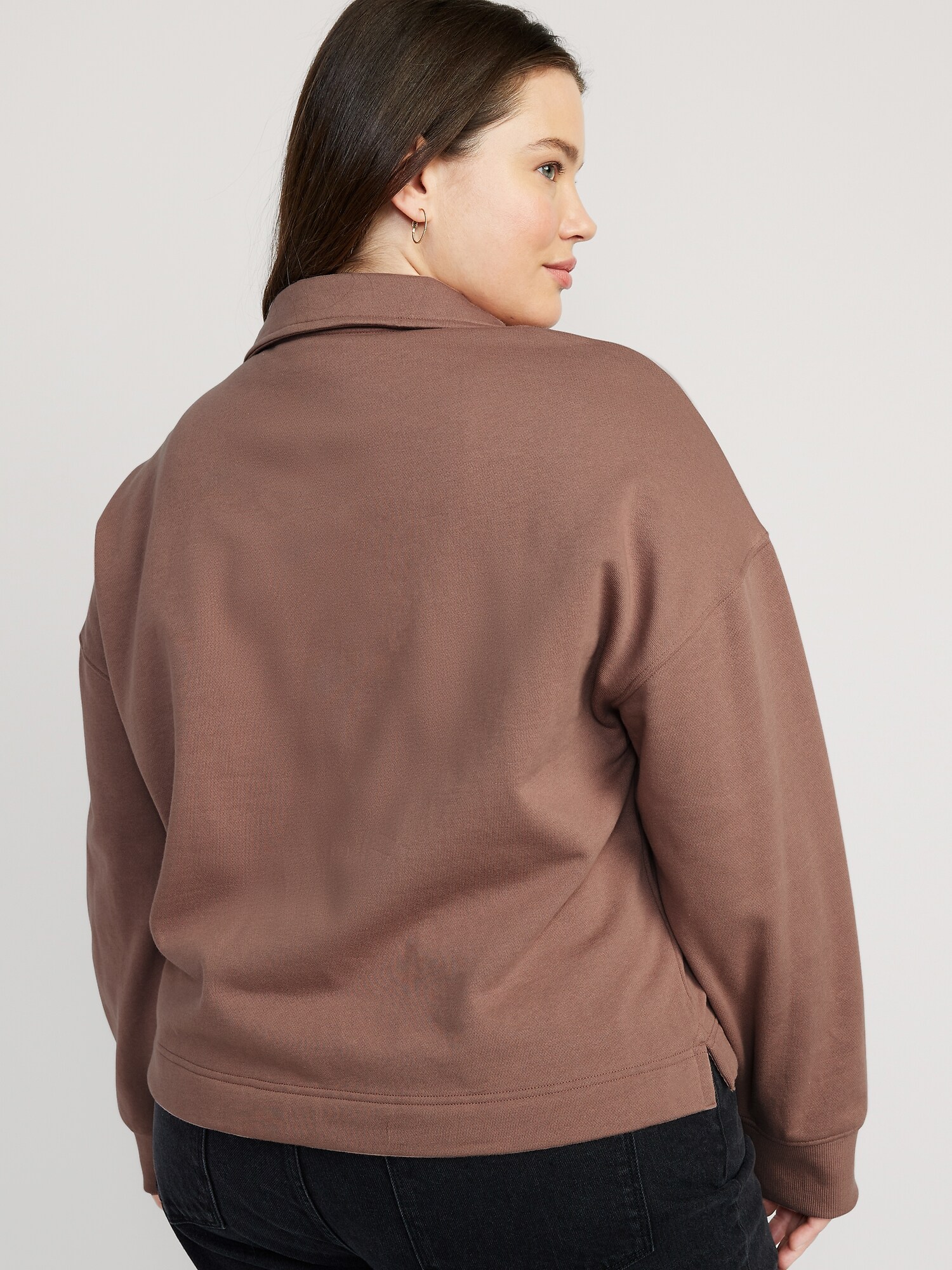 Slouchy Polo Pullover Sweatshirt for Women | Old Navy