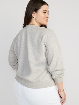 Flatback Thermal Relaxed Crewneck Heather Grey Womens
