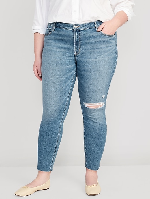 Image number 7 showing, Mid-Rise Rockstar Super-Skinny Ankle Jeans