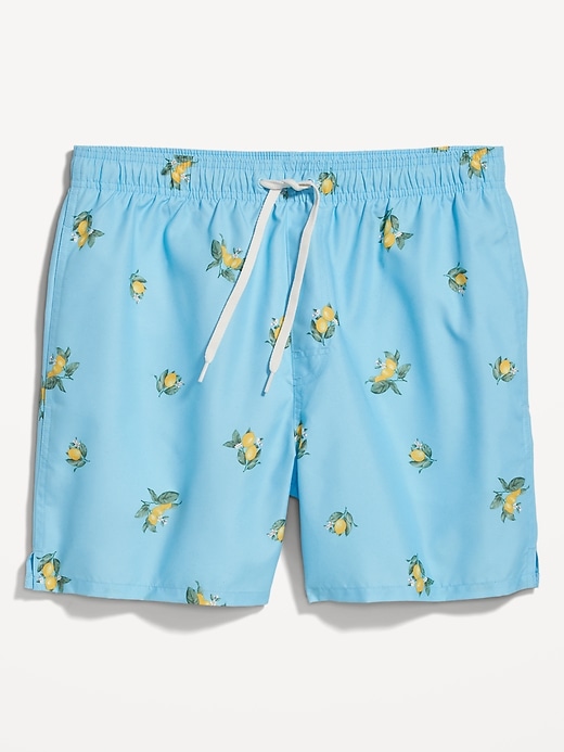 View large product image 1 of 1. Printed Swim Trunks -- 5-inch inseam