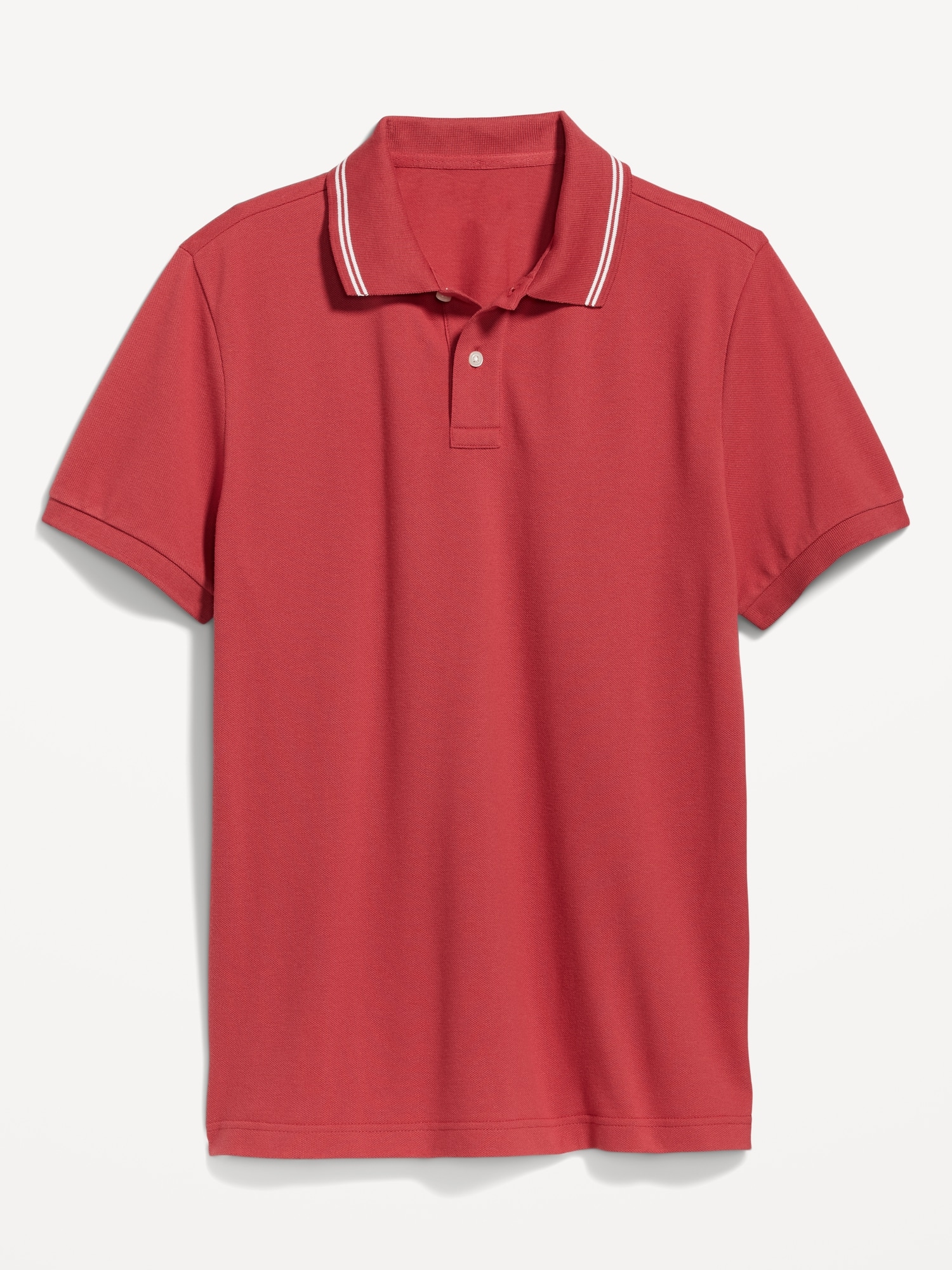 Old Navy Tipped-Collar Classic Fit Pique Polo for Men red. 1