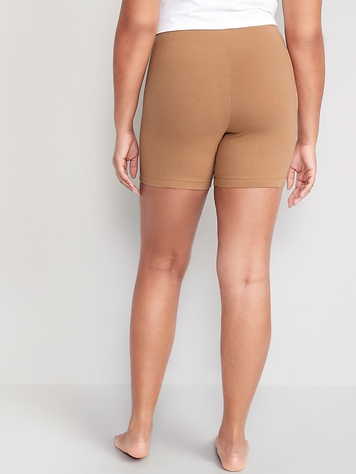 Image number 6 showing, High-Waisted Jersey Biker Shorts -- 6-inch inseam