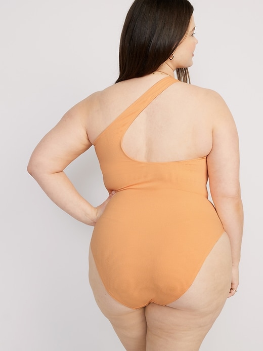 Image number 8 showing, One-Shoulder Pucker Swimsuit for Women
