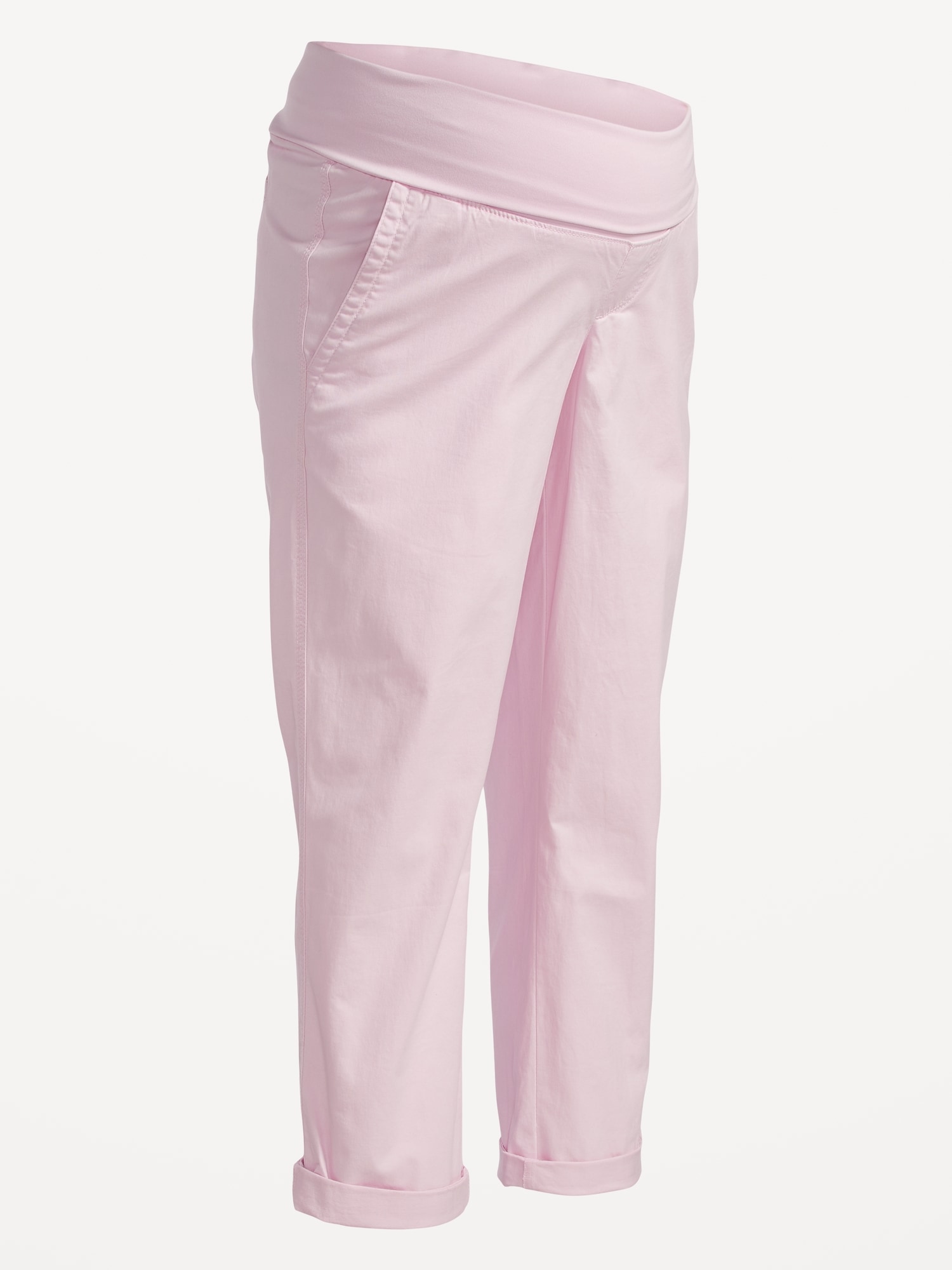 Old Navy Maternity Rollover-Waist OGC Chino Pants pink. 1