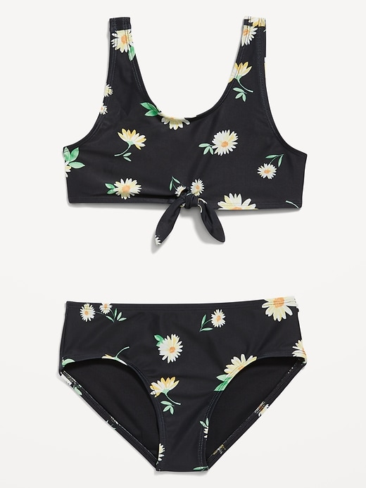 Tie-Front Bikini Swim Set for Girls