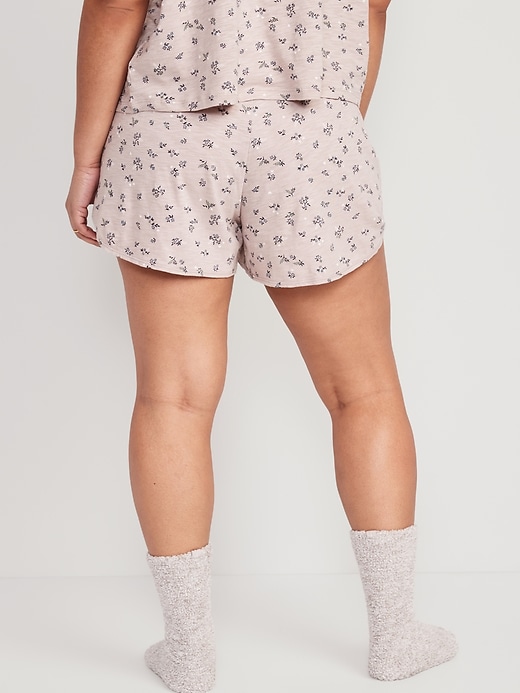 Image number 6 showing, High-Waisted Floral-Print Sunday Sleep Shorts -- 3.5-inch inseam