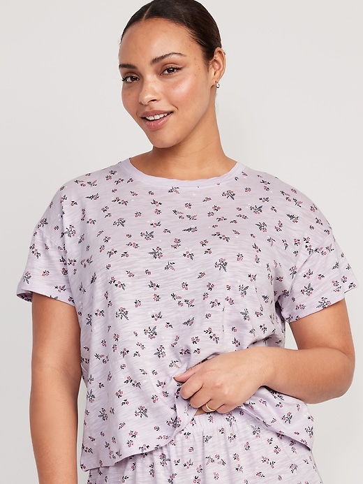 Image number 5 showing, Sunday Sleep Floral Slub-Knit Pajama T-Shirt