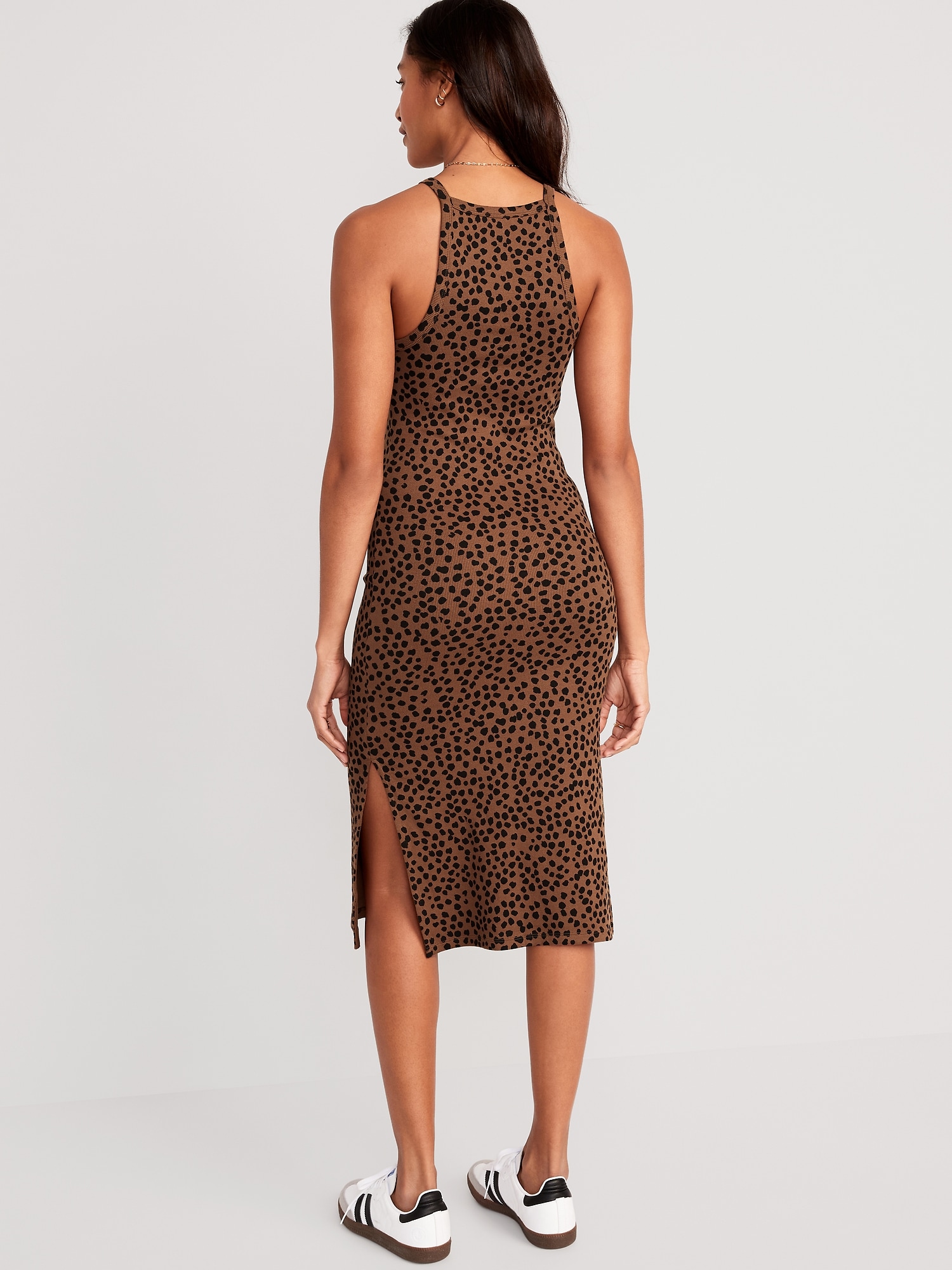 Animal print midi dress hotsell