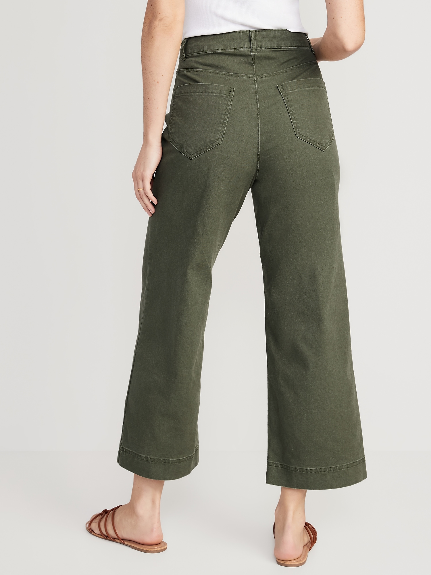 Womens Green Crops & Capris - Bottoms, Clothing