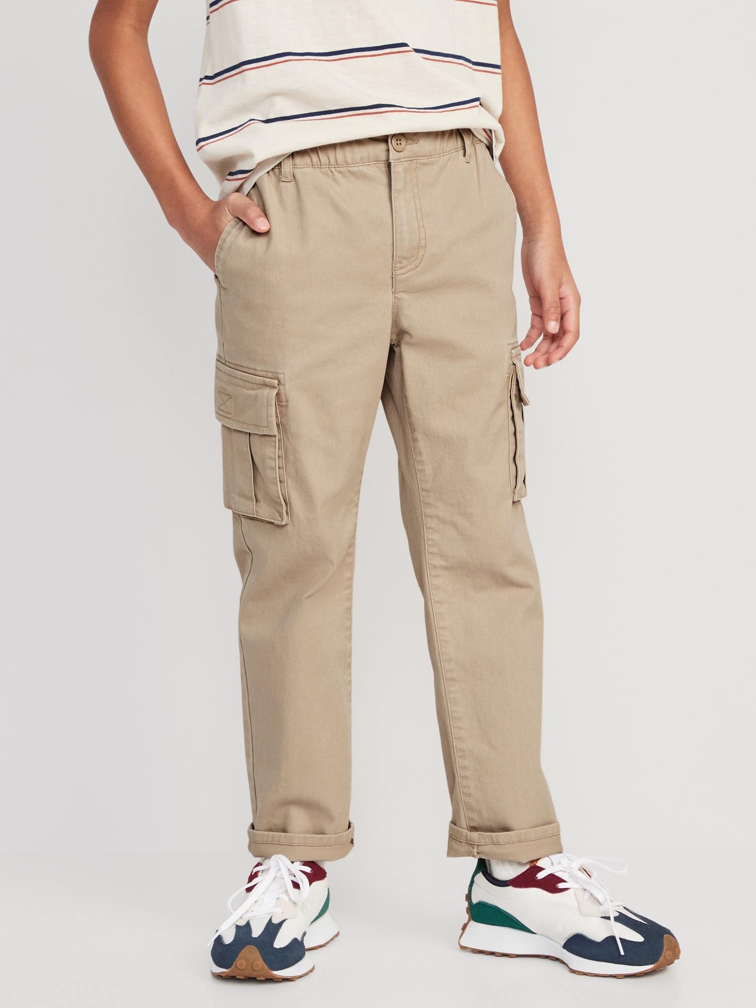 Old Navy Built-In Flex Cargo Taper Pants for Boys beige. 1