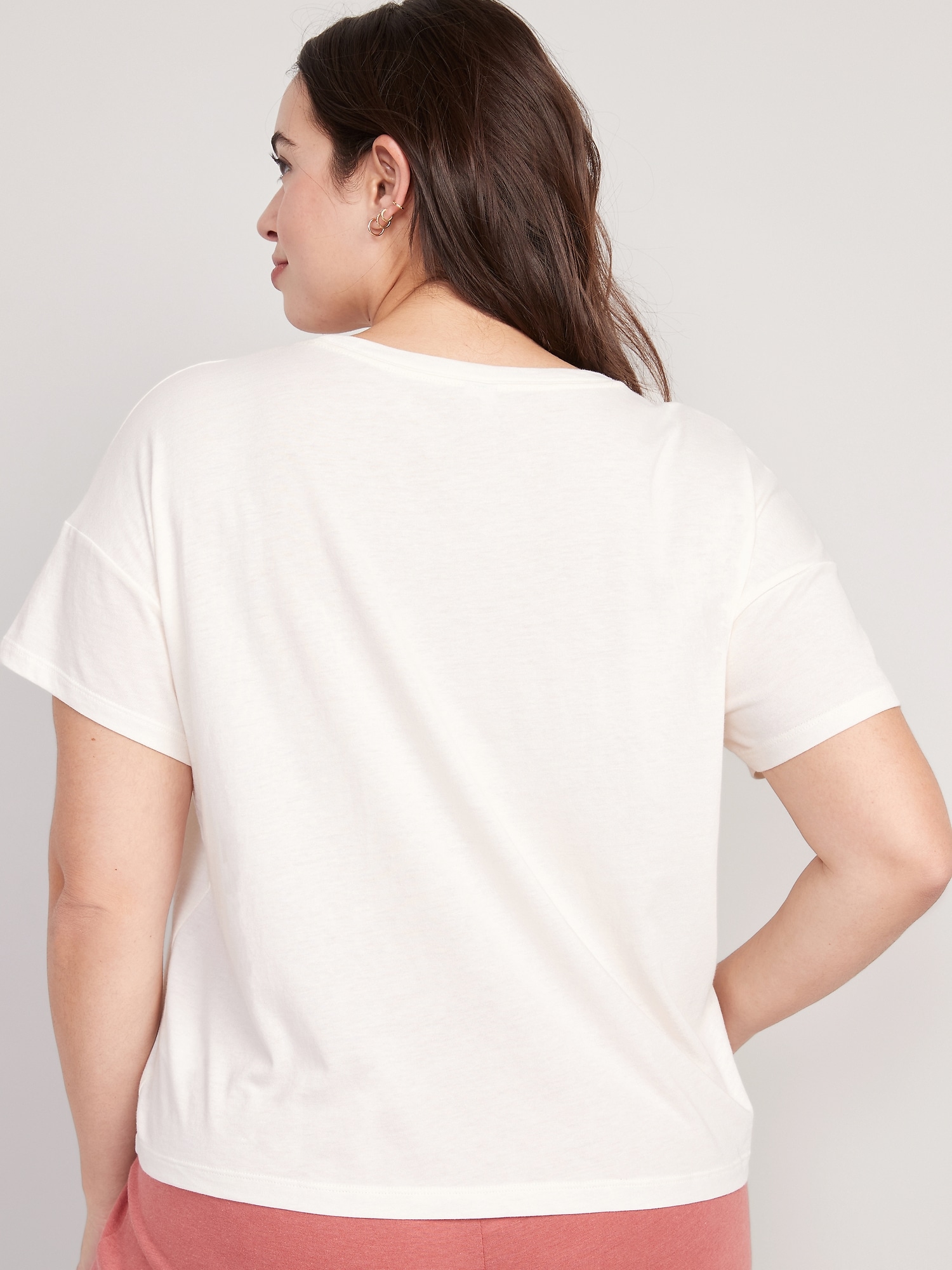 Brand Print Crew-Neck Lounge T-shirt