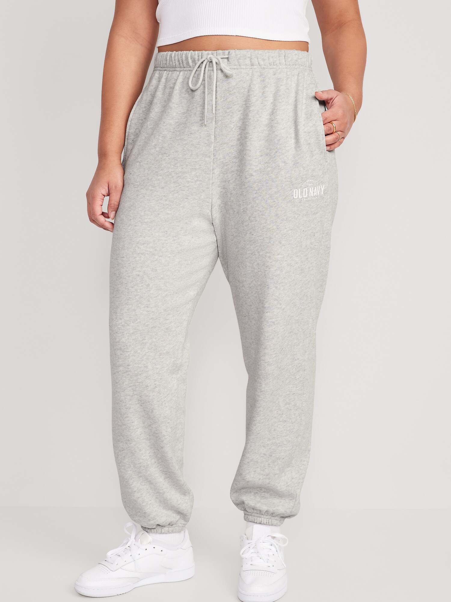 Extra High Waisted Logo Jogger Ankle Sweatpants for Women Old Navy