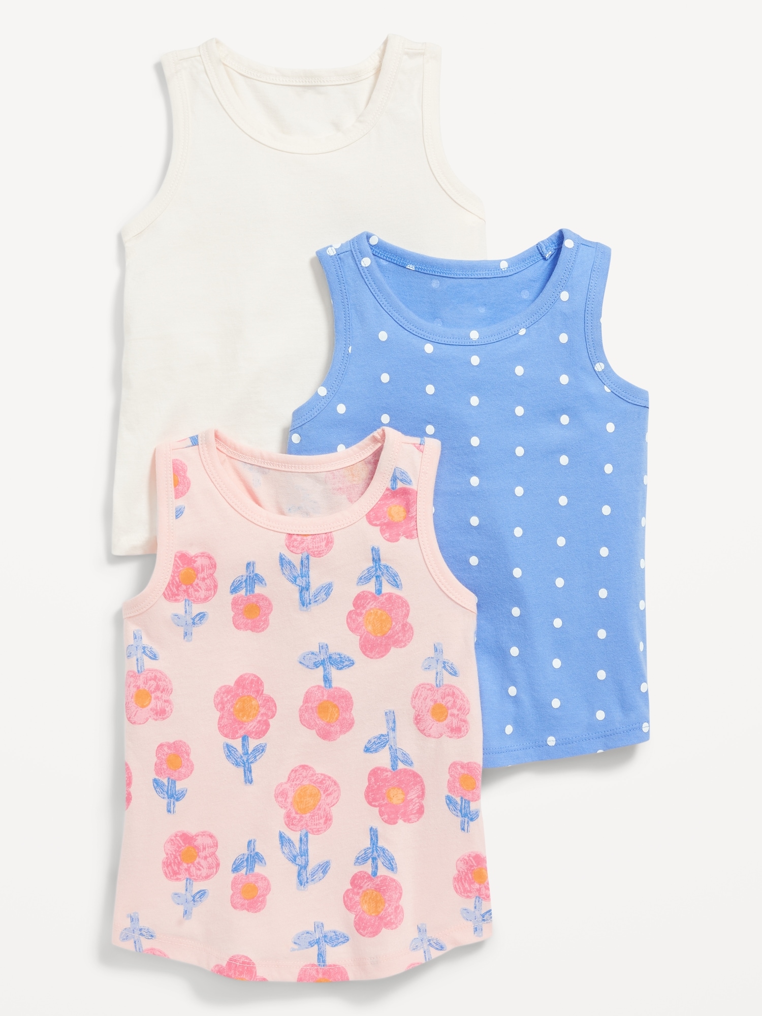 Old Navy 3-Pack Tank Top for Toddler Girls pink. 1