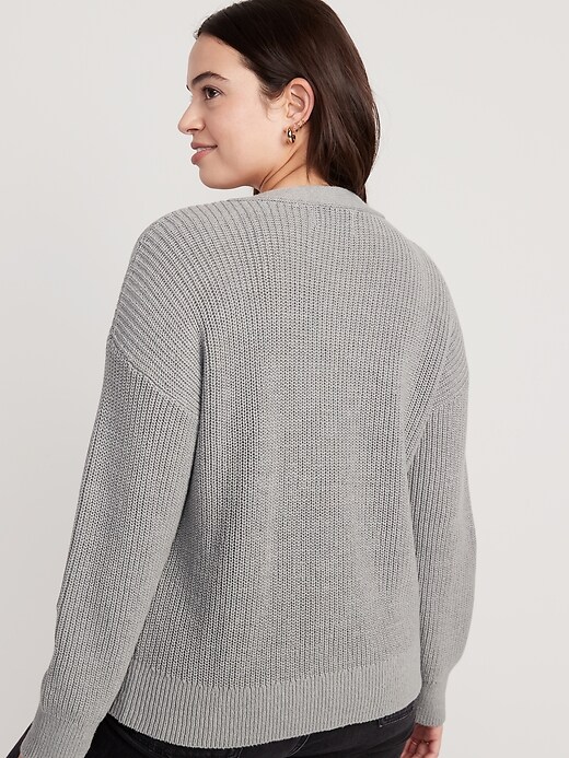 Image number 6 showing, Lightweight Shaker-Stitch Cardigan Sweater for Women