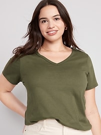 Lucky Brand Classic V-Neck - Women's Clothing V Neck Tops Tee Shirts in  Green Camo, Size XS - Yahoo Shopping