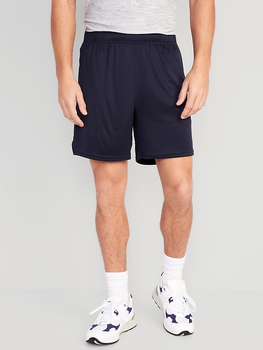 View large product image 1 of 1. Go-Dry Mesh Basketball Shorts -- 7-inch inseam