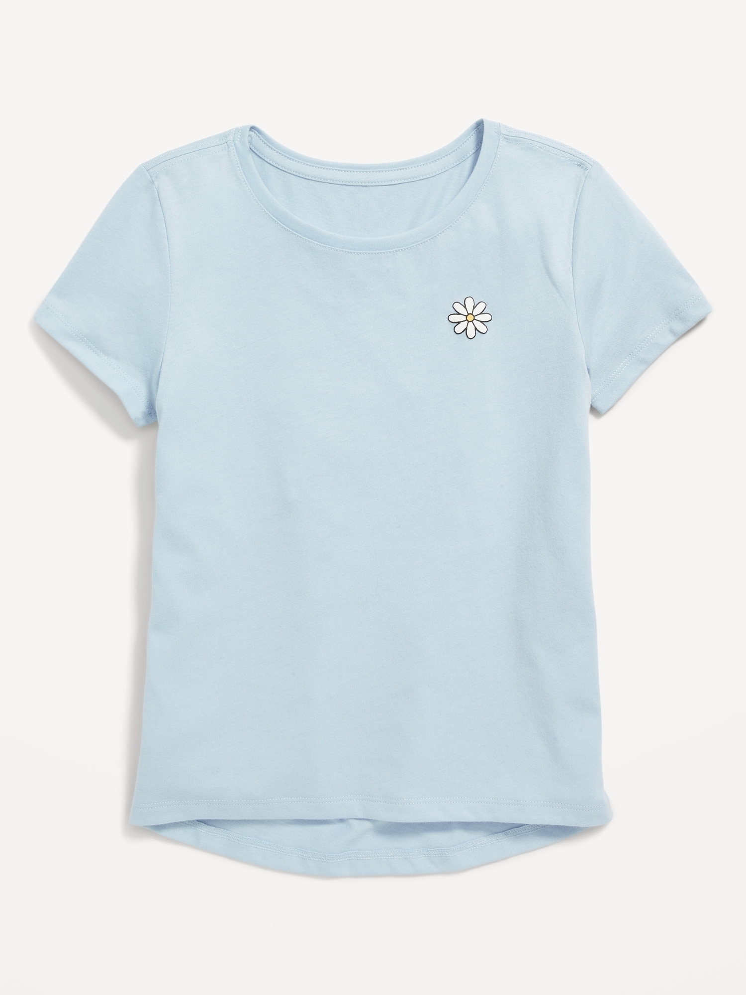 Old Navy Softest Scoop-Neck Graphic T-Shirt for Girls blue. 1